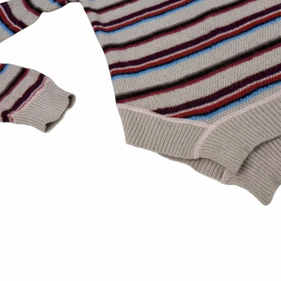 Free People Beach Wool Blend Road Trip Striped Pullover Sweater Women’s Size L - Picture 3 of 10